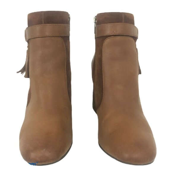 Born Size 8.5 Brown Toco Leather Tassel Ankle Boot - Picture 2 of 7